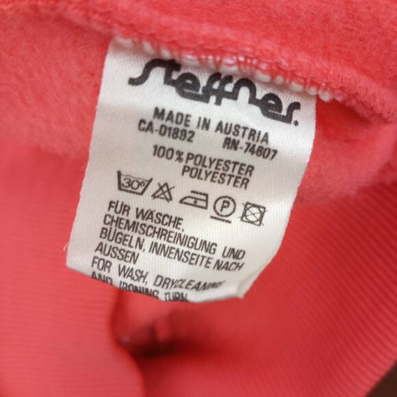 STEFFNER~Coral Embroidered Quarter Zip Fleece Sweatshirt XL Skitrip Vacation - Picture 5 of 5